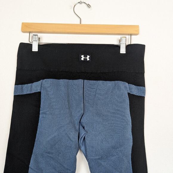 Under Armour Blue & Black Compression Heat Gear Leggings Size L - Picture 5 of 6